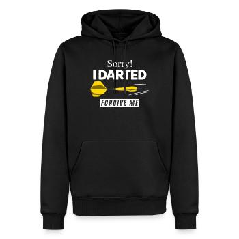 Dart Dartpfeil - Männer Premium Bio Hoodie - Schwarz - Vorne - Nico (187cm)