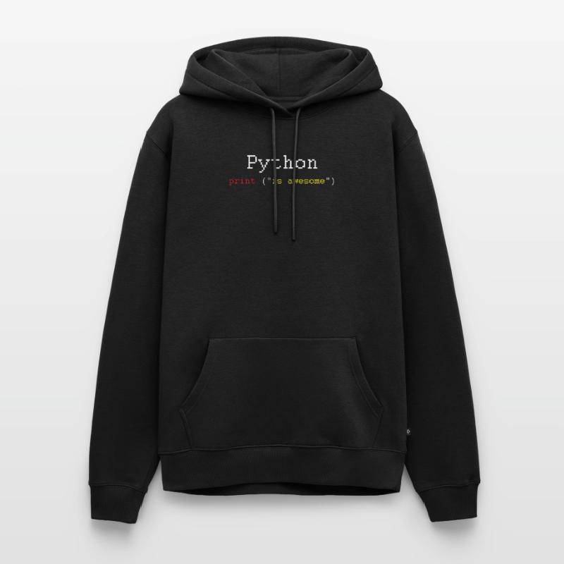 Python HTML Language Coder Coding Programmer Gift Men’s Premium Organic Hoodie