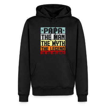 Dad dad - Men’s Premium Organic Hoodie - black - Front - Nico (187cm)