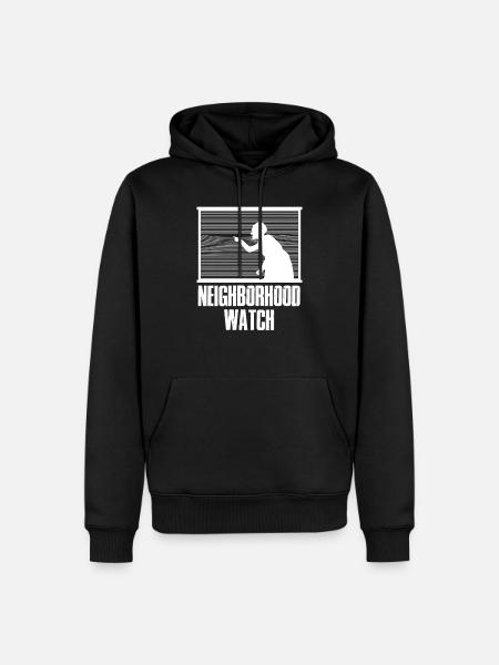 Nachbarschaftswache Geschenk - Männer Premium Bio Hoodie - Schwarz