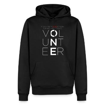 Le bénévolat fait une différence Le bénévolat - Sweat à capuche Premium bio Homme - noir - Devant - Nico (187cm)
