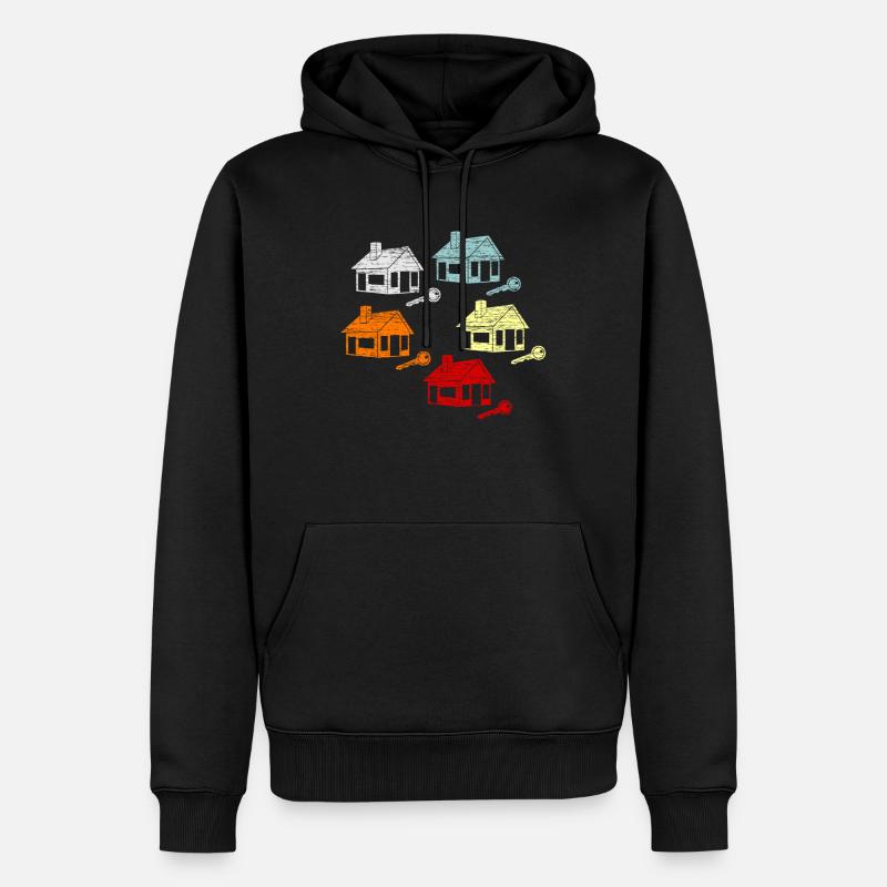 Agent immobilier - Sweat à capuche Premium bio Homme - noir