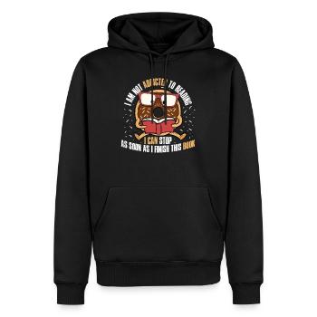 Lesen Buch Bücher Leser Geschenk - Männer Premium Bio Hoodie - Schwarz - Vorne - Nico (187cm)