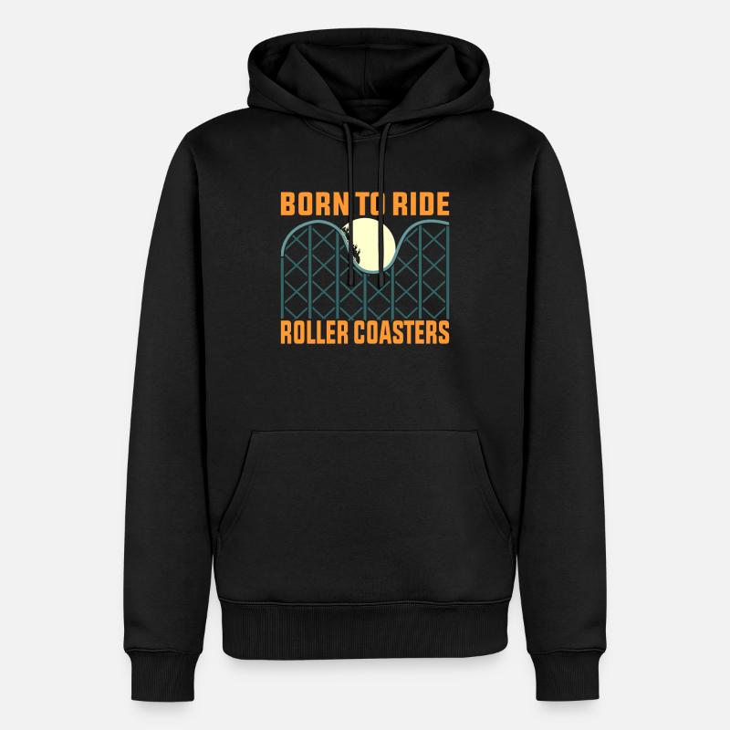 Achterbahn - Männer Premium Bio Hoodie - Schwarz