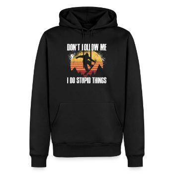 Snowboard Sports d'hiver Snowboard Funny Gift - Sweat à capuche Premium bio Homme - noir - Devant - Nico (187cm)