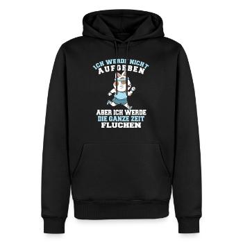 Ich werde nicht aufgeben Läufer Katze Joggen - Männer Premium Bio Hoodie - Schwarz - Vorne - Nico (187cm)