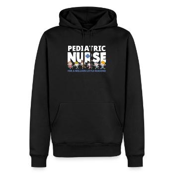 Infirmière infirmière pédiatrique - Sweat à capuche Premium bio Homme - noir - Devant - Nico (187cm)