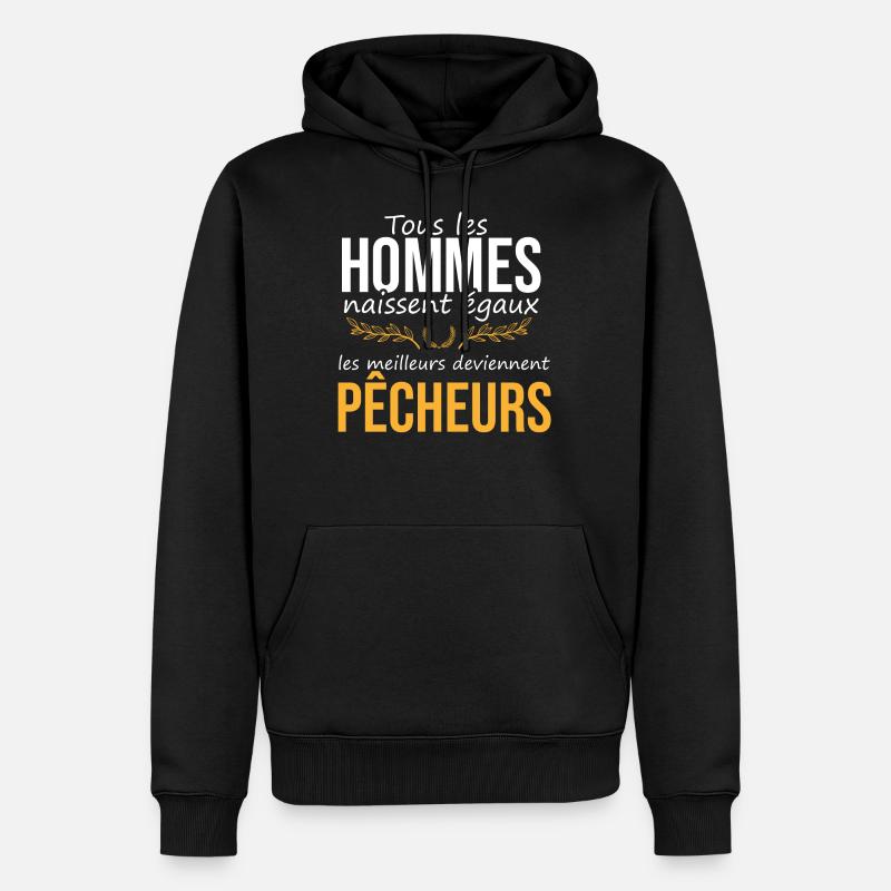 Les meilleurs deviennent pêcheurs - Sweat à capuche Premium bio Homme - noir