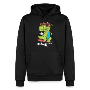 Dinosaurier - Männer Premium Bio Hoodie - Schwarz - Vorne - Nico (187cm)