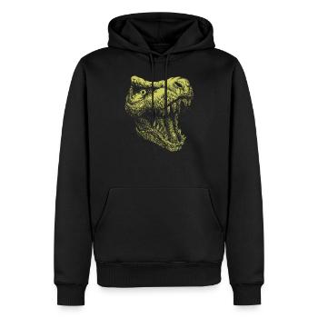 Dinosaurier Geschenkidee Dino Liebhaber - Männer Premium Bio Hoodie - Schwarz - Vorne - Nico (187cm)