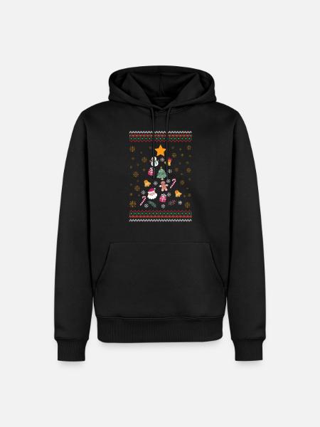 Noël - Sweat à capuche Premium bio Homme - noir