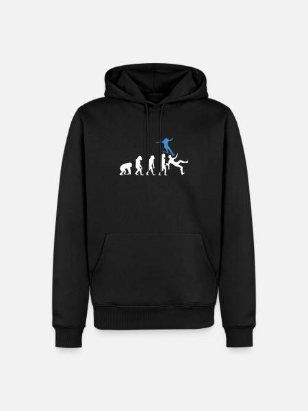 Skateboarder Evolution Skateboard Skateboarding - Men’s Premium Organic Hoodie - black
