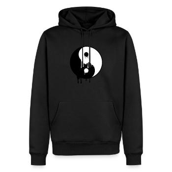Yin Yang Schmelzen Harmonie Taoismus Meditationsgeschenk - Männer Premium Bio Hoodie - Schwarz - Vorne - Nico (187cm)