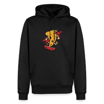 Pizza Skater Skateboard Skateboard Skate Cadeau - Sweat à capuche Premium bio Homme - noir - Devant - Nico (187cm)