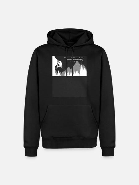 Start living, Stoic quote by Marcus Aurelius - Men’s Premium Organic Hoodie - black