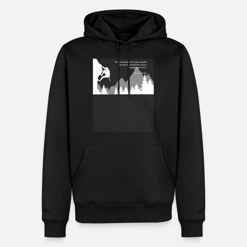 Commencez à vivre, citation stoïcienne de Marcus Aurelius - Sweat à capuche Premium bio Homme - noir