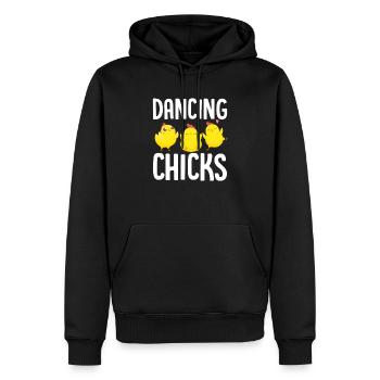 Lustige tanzende Küken Freunde Tanzen Mädchen - Männer Premium Bio Hoodie - Schwarz - Vorne - Nico (187cm)