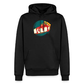 cheesecake - Sweat à capuche Premium bio Homme - noir - Devant - Nico (187cm)