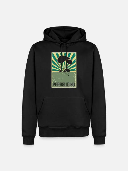 Paraglider aerobatics hobby paraglider - Men’s Premium Organic Hoodie - black