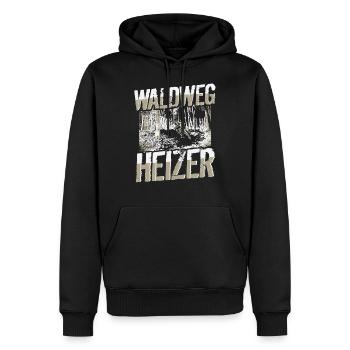 MTB Mountainbiker - Waldweg Heizer - Männer Premium Bio Hoodie - Schwarz - Vorne - Nico (187cm)