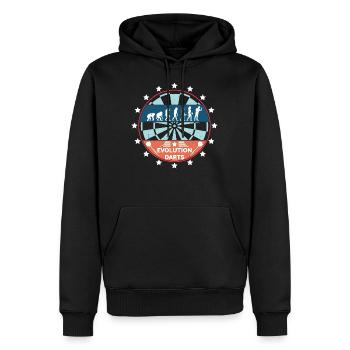 Evolution Darts Dartspieler Dartboard Dartpfeil - Männer Premium Bio Hoodie - Schwarz - Vorne - Nico (187cm)