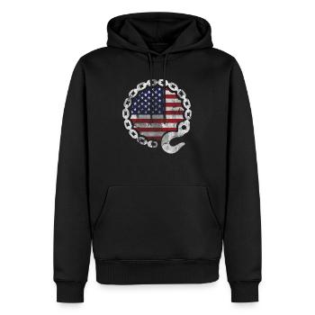 Lustiges Abschlepper Abschleppwagenfahrer Geschenk - Männer Premium Bio Hoodie - Schwarz - Vorne - Nico (187cm)