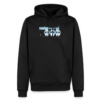 dentiste - Sweat à capuche Premium bio Homme - noir - Devant - Nico (187cm)