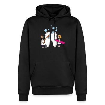 Zahnarzt Zahn Doktor Geschenkidee - Männer Premium Bio Hoodie - Schwarz - Vorne - Nico (187cm)