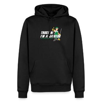 Trust Me I Am Janitor Cleaners Service de nettoyage - Sweat à capuche Premium bio Homme - noir - Devant - Nico (187cm)