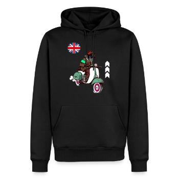 Scooter Scooter Bike Cult 60s England - Men’s Premium Organic Hoodie - black - Front - Nico (187cm)