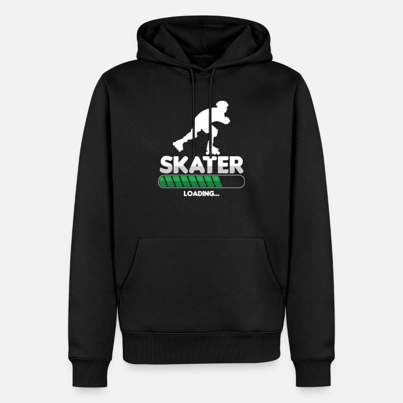 Skater Loading Inline Skating Rollerblading Gift - Men’s Premium Organic Hoodie - black