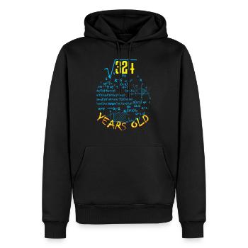 18 ans - Sweat à capuche Premium bio Homme - noir - Devant - Nico (187cm)
