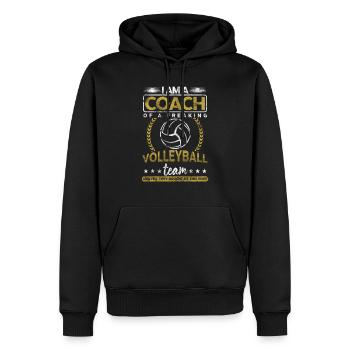 Ich bin ein Trainer eines ausgeflippten Volleyball-Teamgeschenks - Männer Premium Bio Hoodie - Schwarz - Vorne - Nico (187cm)