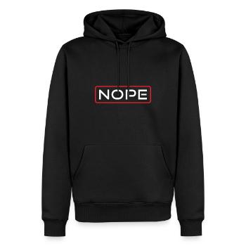 NOPE - Non Non Non Non - Sweat à capuche Premium bio Homme - noir - Devant - Nico (187cm)