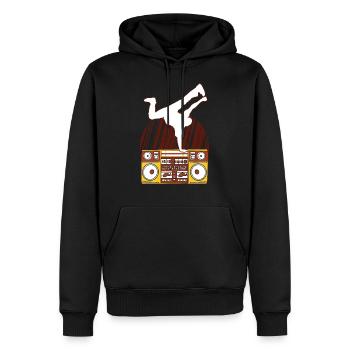 Mouvement Breakdancer - Sweat à capuche Premium bio Homme - noir - Devant - Nico (187cm)