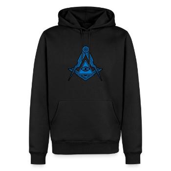 Illuminati Symbol Triangle Conspiracy Masonic Gift - Men’s Premium Organic Hoodie - black - Front - Nico (187cm)