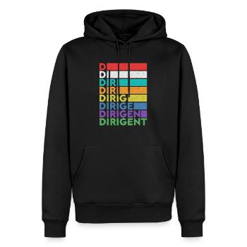 Cadeau de musique classique d'orchestre de chef d'orchestre - Sweat à capuche Premium bio Homme - noir - Devant - Nico (187cm)