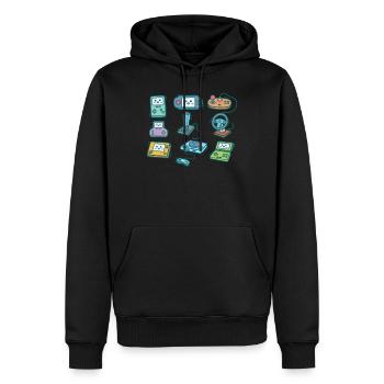 Jeu de jeu de jeux cadeau de jeu - Sweat à capuche Premium bio Homme - noir - Devant - Nico (187cm)