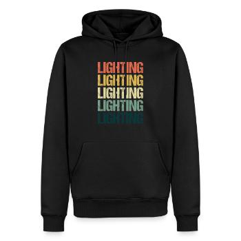 Lighting Engineer Equipment Light Music Band Gift - Men’s Premium Organic Hoodie - black - Front - Nico (187cm)