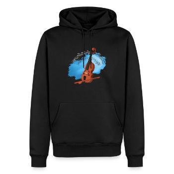Cadeau d'instrument d'orchestre de musique de violoniste de violon - Sweat à capuche Premium bio Homme - noir - Devant - Nico (187cm)