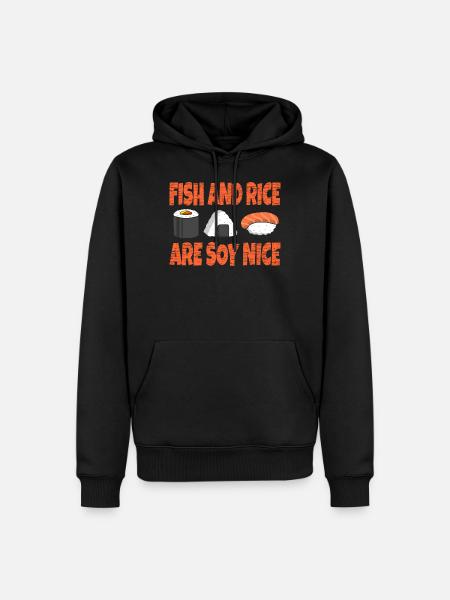 Sushi - Männer Premium Bio Hoodie - Schwarz