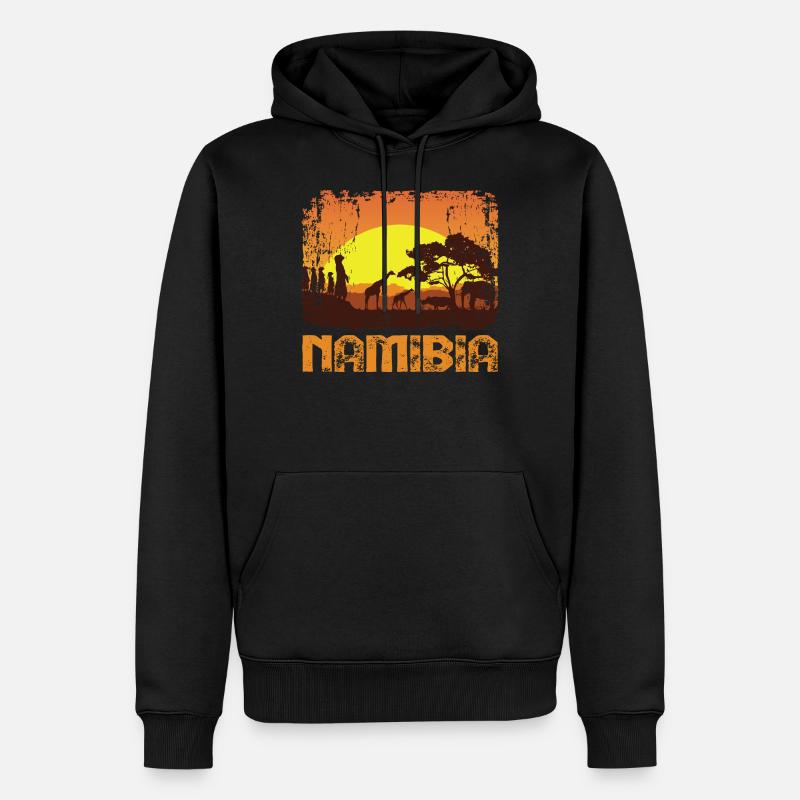 Namibia Afrika Shirt Geschenkidee - Männer Premium Bio Hoodie - Schwarz
