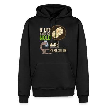 Biologie antibiotique de la pénicilline - Sweat à capuche Premium bio Homme - noir - Devant - Nico (187cm)