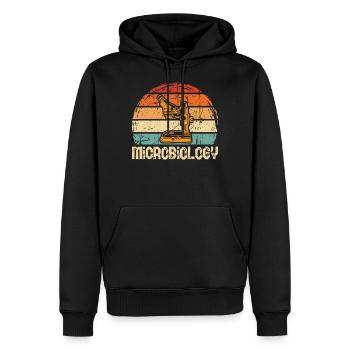 microbiology - Men’s Premium Organic Hoodie - black - Front - Nico (187cm)