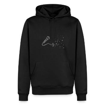 Microphone Music Notes Karaoke Singing Mic Cadeau - Sweat à capuche Premium bio Homme - noir - Devant - Nico (187cm)