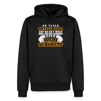 Metallbauer lustiger Spruch Der Schönste - Männer Premium Bio Hoodie - Schwarz - Vorne - Nico (187cm)