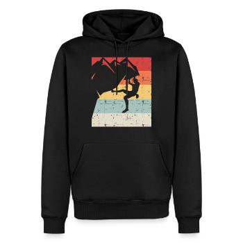 Klettern - Männer Premium Bio Hoodie - Schwarz - Vorne - Nico (187cm)