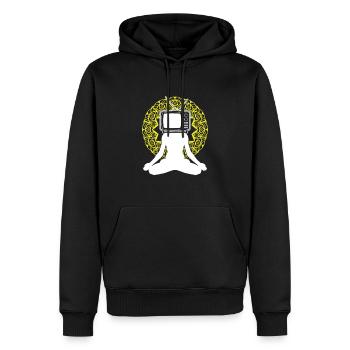 Yoga TV Fernsehen beobachten TV-Serie Film Geschenk - Männer Premium Bio Hoodie - Schwarz - Vorne - Nico (187cm)