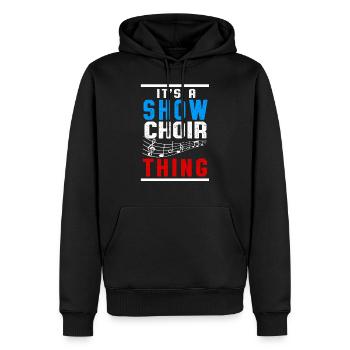 Show Choir Chorus Choral Music Conductor Clef Gift - Men’s Premium Organic Hoodie - black - Front - Nico (187cm)