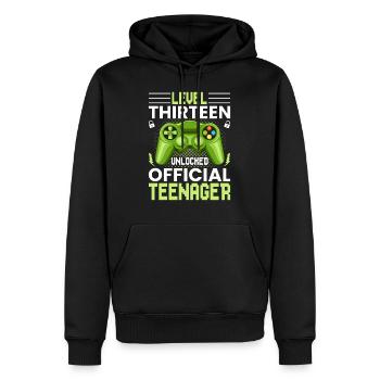 13th Birthday Boy Teen Birthday Gamer - Men’s Premium Organic Hoodie - black - Front - Nico (187cm)